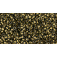 Бисер TOHO Round 15/0 TR-15-999F - Gold-Lined Frosted Black Diamond