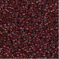 Бисер MIYUKI Delica 11/0 #DB0105 - Gold Luster Transparent Red
