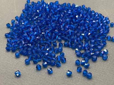 Биконусы Preciosa Capri Blue 4 mm