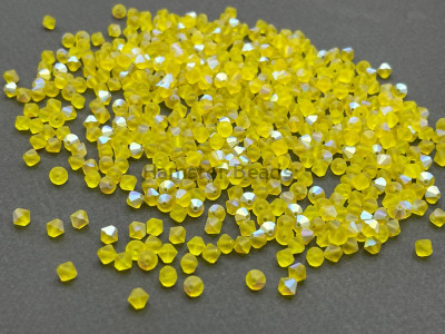 Биконусы Preciosa Citrine AB Matt 4 mm