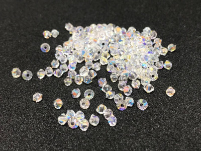 Биконусы Preciosa Crystal AB 4 mm