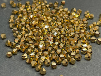 Биконусы Preciosa Crystal Aurum Full 4 mm