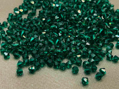 Биконусы Preciosa Emerald 3 mm