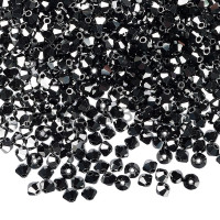 Биконусы Preciosa Jet Hematite 3 mm