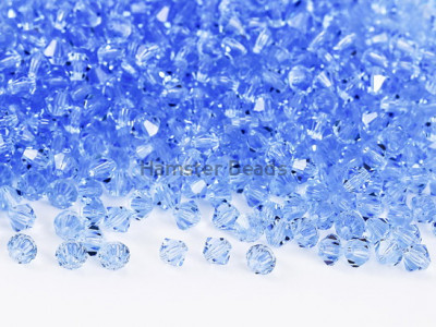 Биконусы Preciosa Light Sapphire 3 mm