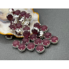 Матовые шатоны ss39 Amethyst Matt оправа серебро