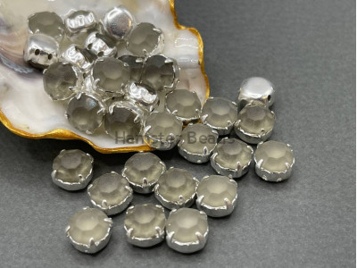 Матовые шатоны ss39 Black Diamond Matt оправа серебро