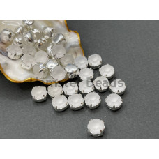 Матовые шатоны ss39 Crystal Matt оправа серебро