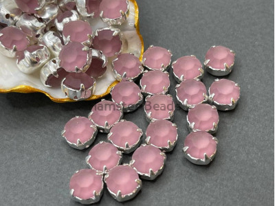 Матовые шатоны ss39 Light Amethyst Matt оправа серебро