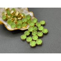 Матовые шатоны ss39 Peridot Matt оправа золото