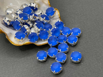 Матовые шатоны ss39 Sapphire Matt оправа серебро