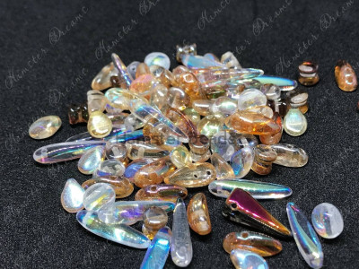 Мультимикс стеклянных бусин Preciosa Metallic Crystal Чехия