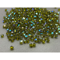 Биконусы Preciosa Olivine AB 3 mm