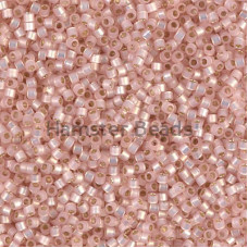 Бисер MIYUKI Delica 11/0 #DB0624 -Silver Lined Lt. Pink Alabaster Dyed
