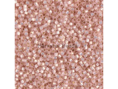 Бисер MIYUKI Delica 11/0 #DB0624 -Silver Lined Lt. Pink Alabaster Dyed