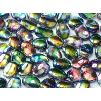 Чешские бусины Лепестки тюльпана Crystal Magic Blue Tulip Petals Glass beads 6 x 8 mm 