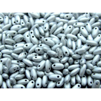 Чешские бусины Рис Aluminium Silver Rizo Glass beads 2,5 x 6 mm 