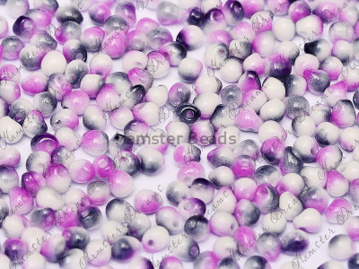 Бисер-капли Miyuki Drops White Opaque Funky Purple 3,4 mm