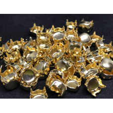 Оправы для шатонов ss39/ss40 Золото /Sew-on 4 holes. Чехия