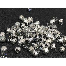Шатоны Crystal NightFall /оправа серебро, ss16 (4 мм), 10 шт 
