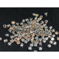 Шатоны Light Peach /оправа серебро, ss16 (4 мм), 10 шт 