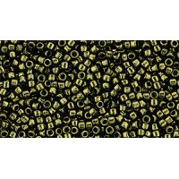 Бисер TOHO Round 15/0 TR-15-422 - Gold-Lustered Dk. Antique Bronze