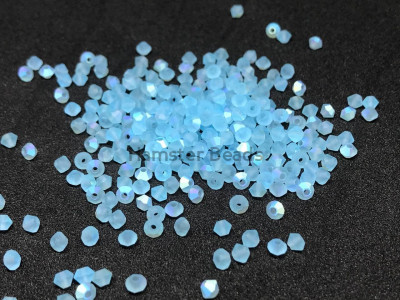 Биконусы Preciosa Aqua Bohemica AB Matt 3 mm