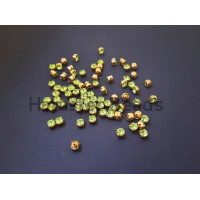 Шатоны Peridot /оправа золото, ss16 (4 мм), 10 шт 