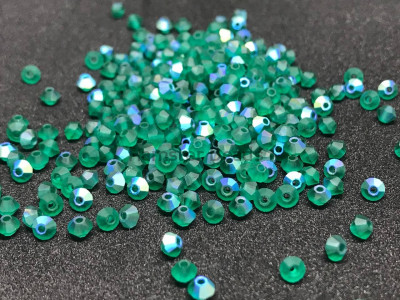 Биконусы Preciosa Emerald AB Matte 3 mm
