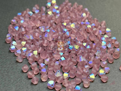 Биконусы Preciosa Light Amethyst AB Matte 4 mm
