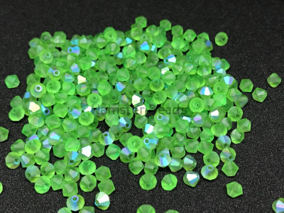 Биконусы Preciosa Peridot AB Matte 4 mm