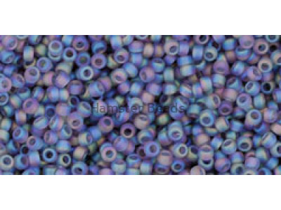 Бисер TOHO Round 15/0 TR-15-166DF - Transparent-Rainbow-Frosted Lt Tanzanite