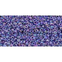 Бисер TOHO Round 15/0 TR-15-181 - Inside-Color Rainbow Crystal/Tanzanite-Lined