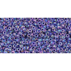 Бисер TOHO Round 15/0 TR-15-181 - Inside-Color Rainbow Crystal/Tanzanite-Lined