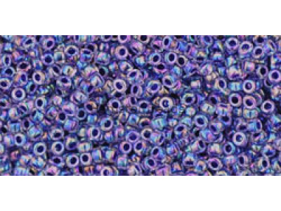 Бисер TOHO Round 15/0 TR-15-181 - Inside-Color Rainbow Crystal/Tanzanite-Lined