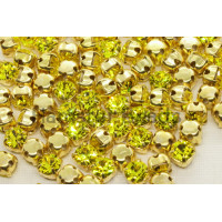 Шатоны Citrine/оправа золото, ss12 (3 мм), 10 шт 