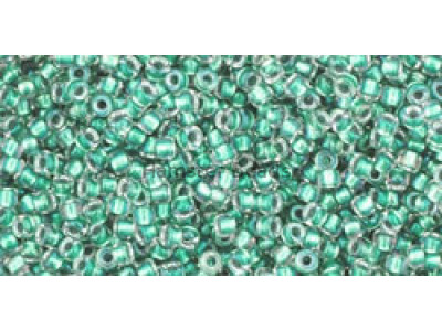 Бисер TOHO Round 15/0 TR-15-264 - Inside-Color Rainbow Crystal/Teal-Lined