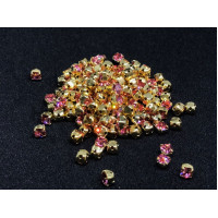 Шатоны Light Rose /оправа золото, ss16 (4 мм), 10 шт 