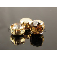Шатоны Smoked Topaz /оправа золото, ss16 (4 мм), 10 шт 
