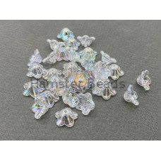 Бусины-цветы Вьюнок Crystal Rainbow 7x13 mm / 10 шт