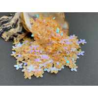 Пайетки Цветочки Opaque Light Orange Blue Luster 10 мм (3 г) Китай