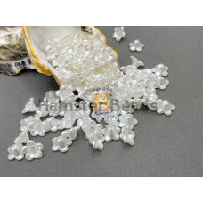 Бусины-цветы Вьюнок White 7x13 mm / 10 шт