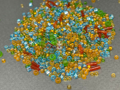 Мультимикс бисера TOHO -  Haiku- Orange/Green/Blue Mix (TX-01-3228)