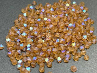 Биконусы Preciosa Light Colorado Topaz AB Matt 4 mm