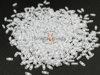 Бисер Miyuki Quarter Tila #QTL0402F - White Opaque Matted / 3 г