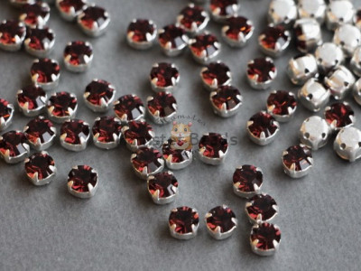 Шатоны ss29 Burgundy/ оправа серебро