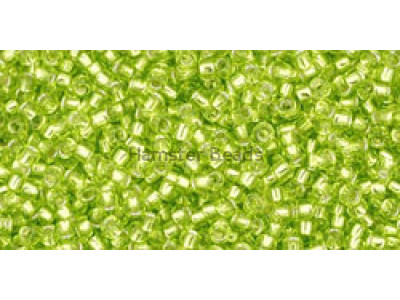 Бисер TOHO Round 15/0 TR-15-24 - Silver-Lined Lime Green