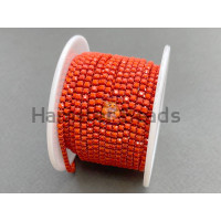 Стразовая цепочка Coral Red /оправа coral, ss6 (2 мм)