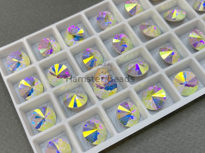 Риволи Crystal AB 12 мм/ 1 шт (без оправы)