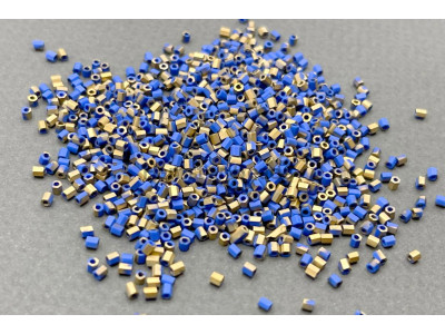 Бисер рубка COTOBE 11/0 - Opaque Navy Blue+Gold Matt